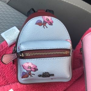 Coach tiny backpack keychain